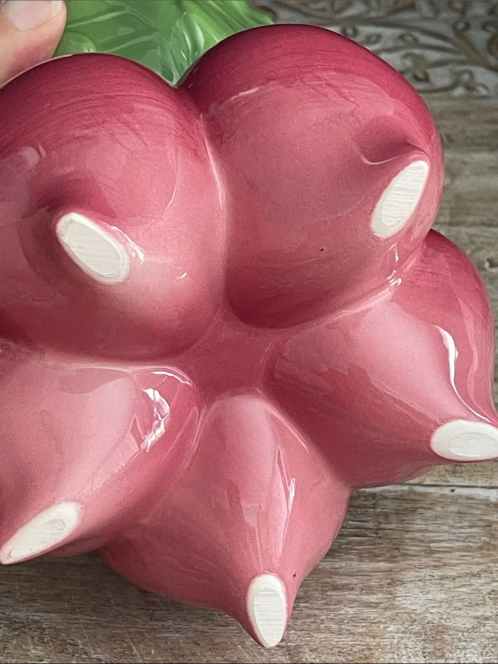 Beet Candle Holder on Pink Decorative Pedestal - Home Accents